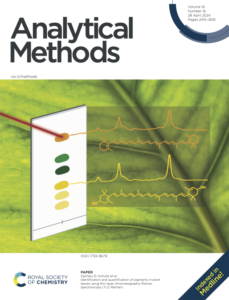 Cover Art for Payne et al. Analytical Methods 2024 - TLC Raman paper on plants.