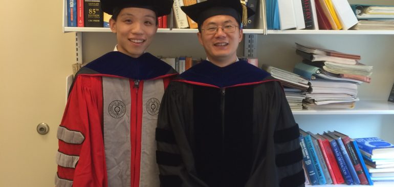 Congrats! Xiaodi’s graduation photos with Dr. Wu.